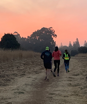 Sunrise runners in Esther Clark Park