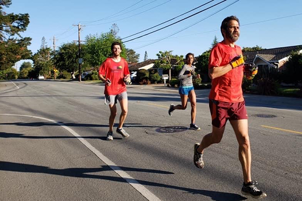 Hassler running his virtual marathon