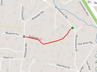 Running segment between Fremont and Robleda